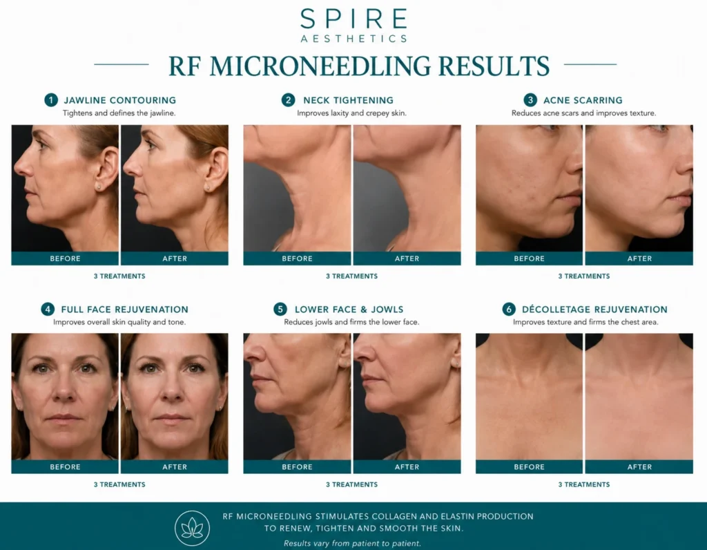 RF Microneedling Skin tightening Wallingford results